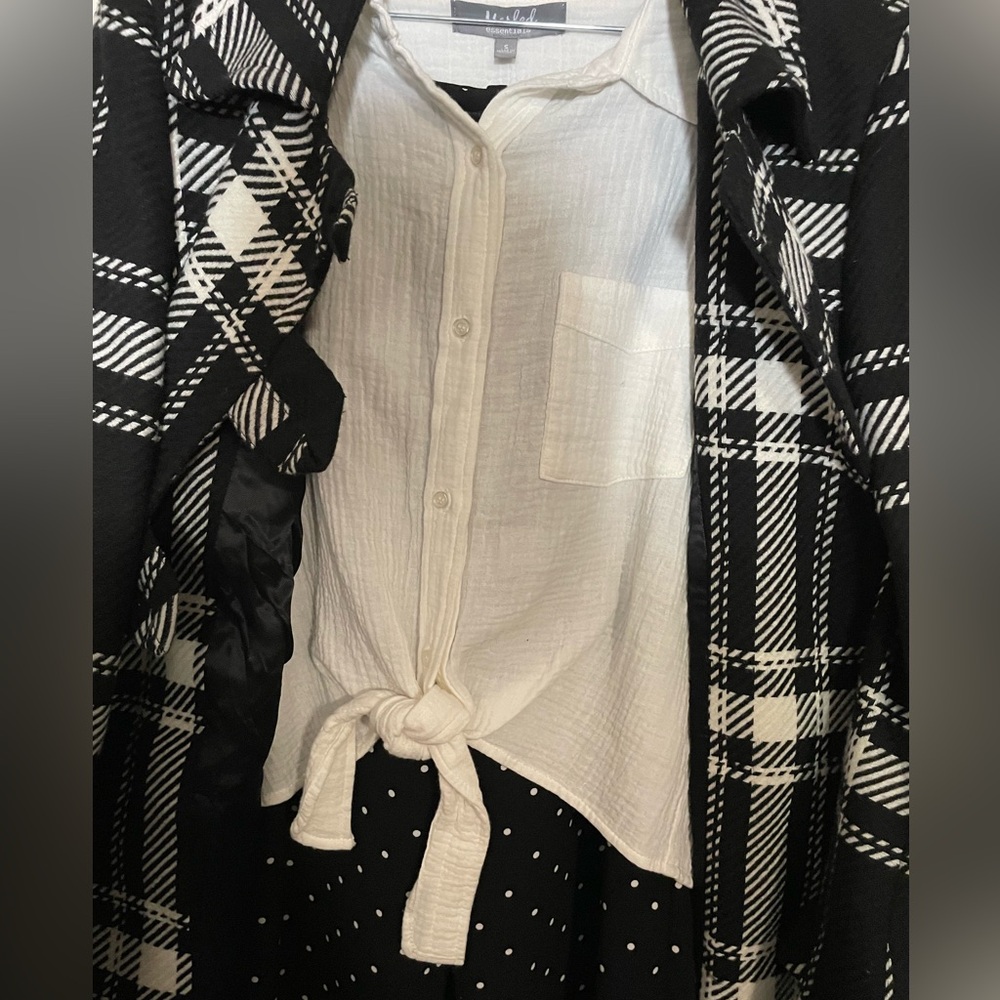 Like new Zara Dress Pants Lightweight Coat Jacket/Gauze shirt/ Womens Lot size S